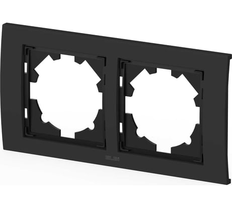 Рамка 2-местная Elbi Zena Platin Матовый Черный 500-073700-226