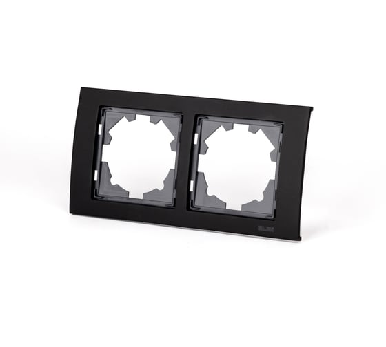 Рамка 2-местная Elbi Zena Platin Матовый Черный 500-073700-226