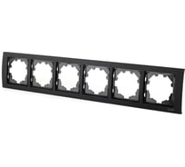 Рамка 6-местная Elbi Zena Platin Матовый Черный 500-073700-252