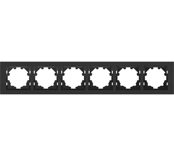 Рамка 6-местная Elbi Zena Platin Матовый Черный 500-073700-252