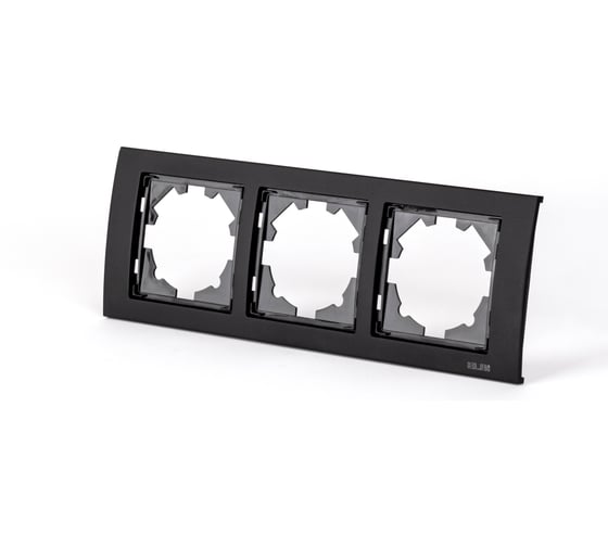 Рамка 3-местная Elbi Zena Platin Матовый Черный 500-073700-227