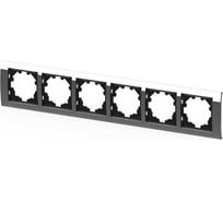 Рамка 6-местная Elbi Zena Platin Хром 500-073100-252