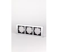 Рамка 3-местная Elbi Zena Platin Матовый Хром 500-073600-227