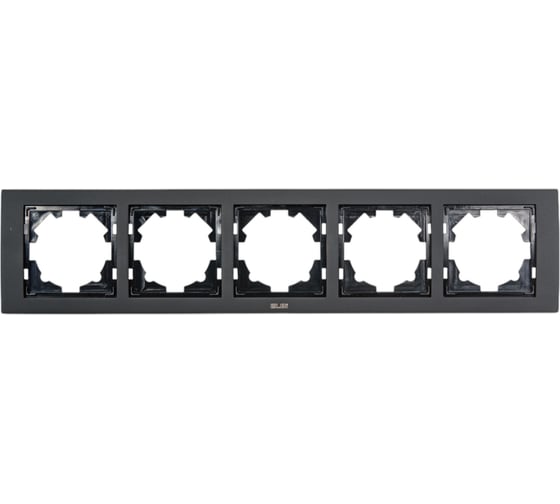 Рамка 5-местная Elbi Zena Platin Матовый Черный 500-073700-250