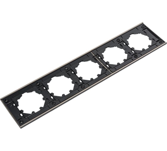 Рамка 5-местная Elbi Zena Platin Матовый Черный 500-073700-250