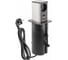 Удлинитель врезной GTV квадратный TOWER, 1xSCHUKO, 1xUSB, 1xTYPE-C, вилка провод 1,5M, цвет шлифованная сталь/черный AE-GMW1STOW-20 1