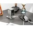 Удлинитель врезной GTV квадратный TOWER, 1xSCHUKO, 1xUSB, 1xTYPE-C, вилка провод 1,5M, цвет шлифованная сталь/черный AE-GMW1STOW-20 3