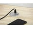 Удлинитель врезной круглый GTV CHARGER MINI, D-60MM, 1XFRENCH, 1XUSB/5V, вилка провод 1,9M, цвет серебро AE-BPW1U1UCH-53 2