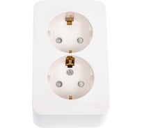 Розетка Systeme Electric BLANCA двойная, с заземлением, со шторками, молочный BLNRA011202