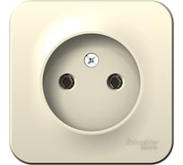 Розетка Systeme Electric BLANCA без заземления, без шторок, молочный BLNRA000102