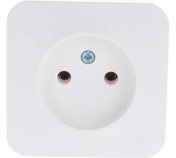 Розетка Systeme Electric BLANCA без заземления, без шторок, молочный BLNRA000102