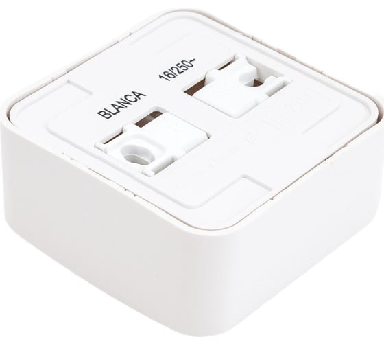 Розетка Systeme Electric BLANCA без заземления, без шторок, молочный BLNRA000112