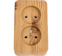 Розетка Systeme Electric BLANCA двойная, без заземления, без шторок, ясень BLNRA000205