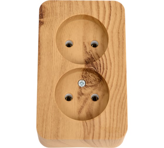 Розетка Systeme Electric BLANCA двойная, без заземления, без шторок, ясень BLNRA000205 1