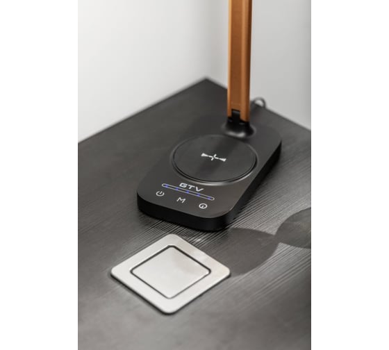 Удлинитель врезной квадратный GTV TOWER, 1xSCHUKO, 1xUSB, 1xTYPE-C, вилка, провод 1,5M, цвет шлифованная сталь/белый AE-GMW1STOW-10
