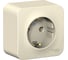 Розетка Systeme Electric BLANCA О/У с заземлением, без шторок, молочный BLNRA010102 2