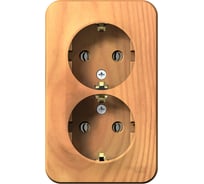 Розетка Systeme Electric BLANCA О/У двойная, с заземлением, без шторок, ясень BLNRA010205