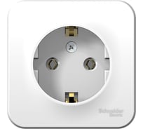 Розетка Systeme Electric BLANCA с заземлением, без шторок, белый BLNRA010101