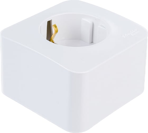 Розетка Systeme Electric BLANCA с заземлением, без шторок, белый BLNRA010101