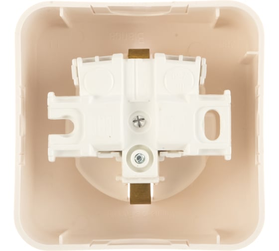 Розетка Systeme Electric BLANCA О/У с заземлением, со шторками, молочный BLNRA011102