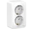 Розетка Systeme Electric BLANCA О/У двойная, с заземлением, со шторками, белый BLNRA011201 1