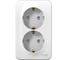 Розетка Systeme Electric BLANCA О/У двойная, с заземлением, со шторками, белый BLNRA011201 2