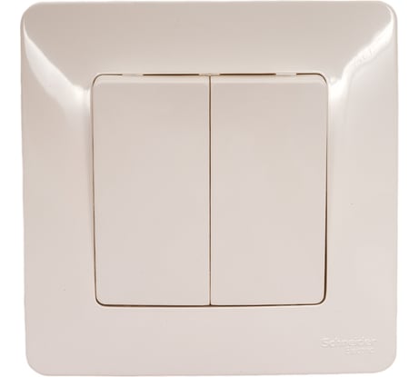 2-клавишный переключатель Systeme Electric BLANCA, С/У, cх.6+6, 10А, 250B, МОЛОЧНЫЙ BLNVS106602