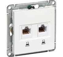 Двойная розетка Systeme Electric W59, телефонная, RJ11, 160В, 1А, БЕЛЫЙ RSI-251TT-1-86