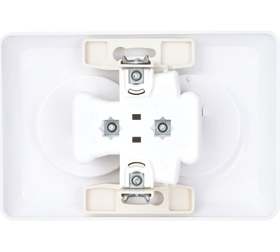 Двойная розетка Systeme Electric ЭТЮД, С/У, без заземления, без шторок, 16А, 250B, БЕЛЫЙ PC16-105B