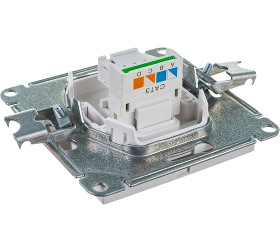 Телефонная розетка Systeme Electric W59, RJ11, 160В, 1А, белый RSI-152T-1-86