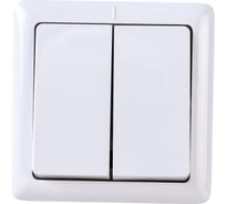 2-клавишный выключатель Systeme Electric ХИТ, О/У, 6А, 250В, БЕЛЫЙ, VA56-232I-B