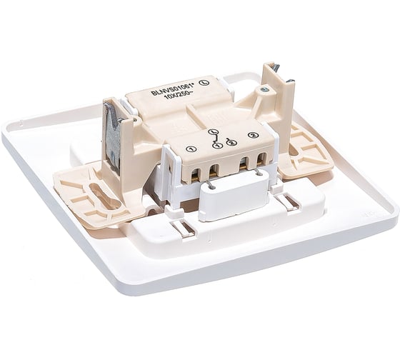 1-клавишный переключатель с подсветкой Systeme Electric BLANCA, С/У, 10А, 250B, молочный BLNVS010612