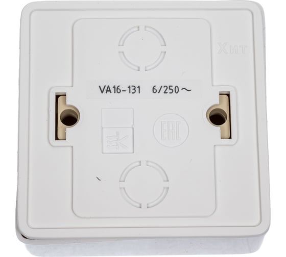 1-клавишный выключатель Systeme Electric ХИТ, О/У, 6А, 250В, белый VA16-131I-B