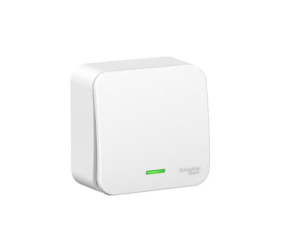 1-клавишный выключатель Systeme Electric BLANCA, О/У, с подсветкой, 10А, 250B, белый BLNVA101101