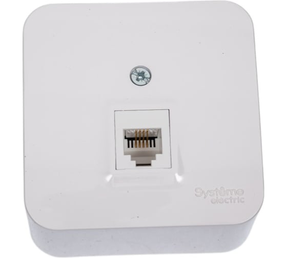 Телефонная розетка Systeme Electric BLANCA, О/У, RJ11, белый BLNIA011001