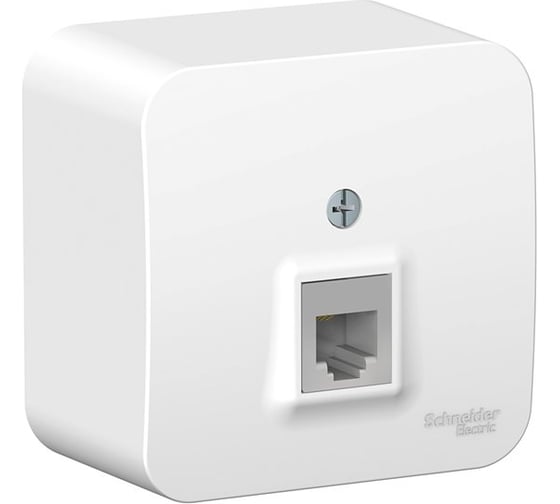 Телефонная розетка Systeme Electric BLANCA, О/У, RJ11, белый BLNIA011001