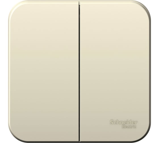 О/У 2-клавишный ВЫКЛЮЧАТЕЛЬ Systeme Electric ( Schneider Electric) BLANCA, 10А, 250B,МОЛОЧНЫЙ BLNVA105002 1