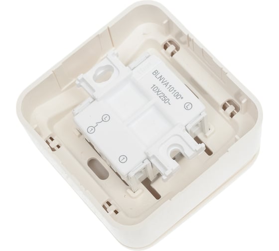 1-клавишный выключатель Systeme Electric BLANCA, О/У, cх.1, 10А, 250B, молочный BLNVA101002