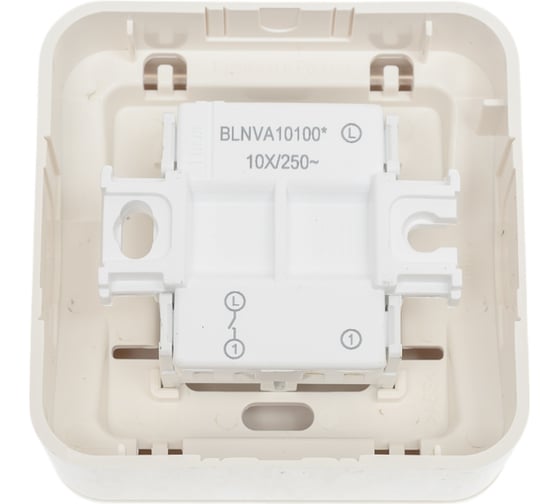 1-клавишный выключатель Systeme Electric BLANCA, О/У, cх.1, 10А, 250B, молочный BLNVA101002