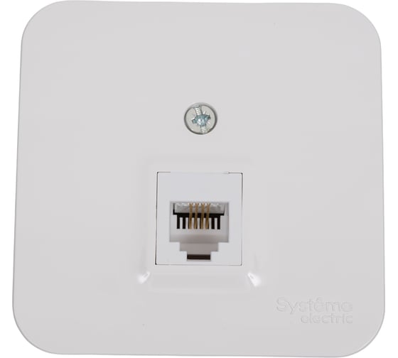 Телефонная розетка Systeme Electric BLANCA, О/У, RJ11, молочный BLNIA011002 1