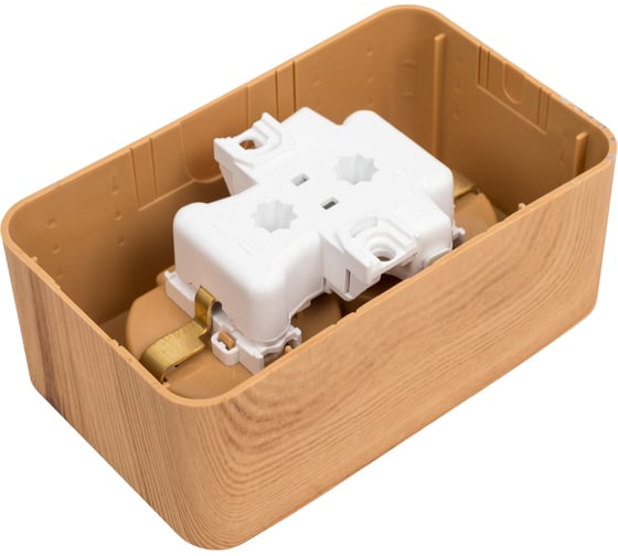 Двойная розетка Systeme Electric BLANCA, О/У, с заземлением, со шторками, ясень BLNRA011205