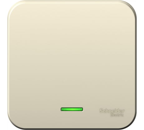 1-клавишный выключатель Systeme Electric BLANCA, О/У, с подсветкой, 10А, 250B, молочный BLNVA101102