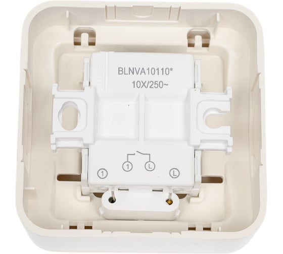 1-клавишный выключатель Systeme Electric BLANCA, О/У, с подсветкой, 10А, 250B, молочный BLNVA101102