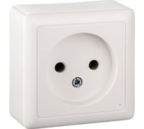 Розетка Systeme Electric ХИТ, О/У, без заземления, без шторок, белый RA10-131I-B