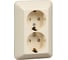 Розетка Systeme Electric ПРИМА, С/У, 2-я, с заземлением, со шторками, 16А, 250В, слоновая кость RS16-212-S 1