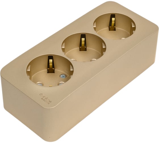 Розетка Systeme Electric BLANCA, О/У, 3-я, с заземлением, без шторок, титан BLNRA010314