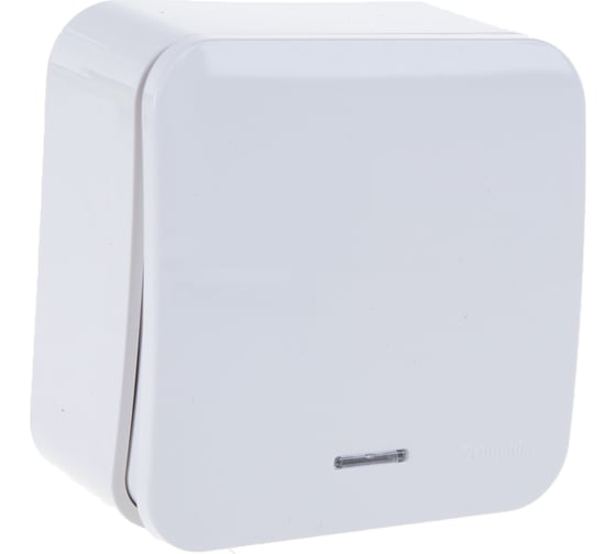1-клавишный переключатель Systeme Electric BLANCA, О/У, сх.6, с подсветкой, 10А, 250B, белый BLNVA106111