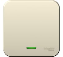 1-клавишный переключатель Systeme Electric BLANCA, О/У, cх.6, с подсветкой, 10А, 250B, молочный BLNVA106112