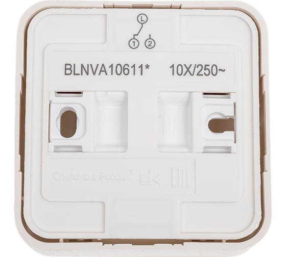1-клавишный переключатель Systeme Electric BLANCA, О/У, cх.6, с подсветкой, 10А, 250B, молочный BLNVA106112