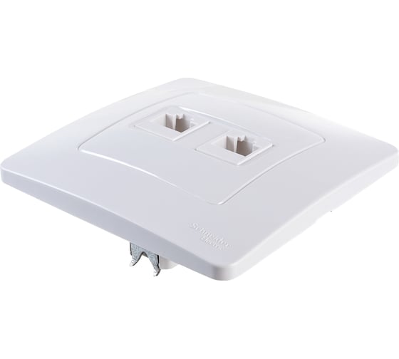 Двойная розетка Systeme Electric BLANCA, С/У, компьютерная, RJ45, категория 5E, белый BLNIS045451
